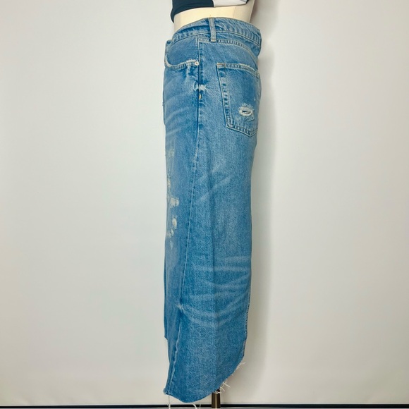 Zara Premium Denim Asymmetrical Skirt - Picture 6 of 10